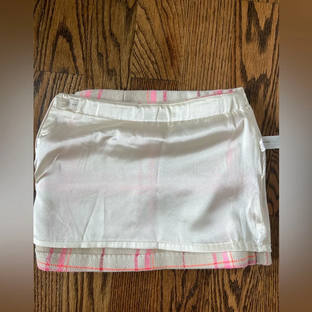 Gap kids girls wool lined fall winter pink plaid skirt 8